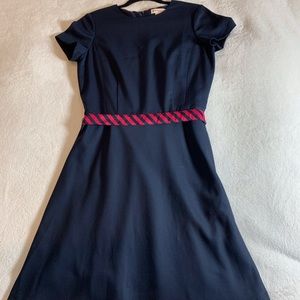 Brooks Brothers Red Fleece Navy Wool Dress, size 6, EUC